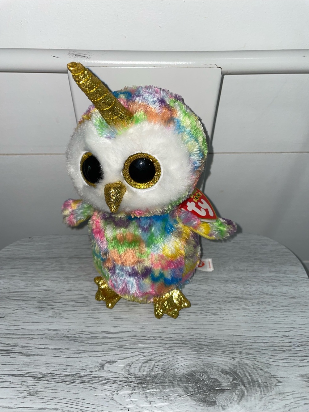 TY Beanie Boos Enchanted 6” Owl Unicorn Plush Stuffed Animal With Hang Tags New